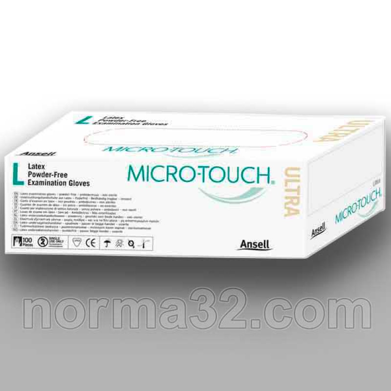 Micro-Touch Ultra gloves latex textured powder-free 100 pcs (50 pairs)