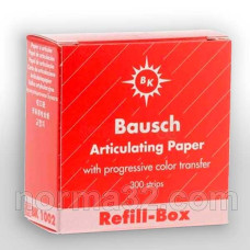 Папір артикуляційний BK 02 червоний (200 мк) листів 300 шт, Bausch (Німеччина)