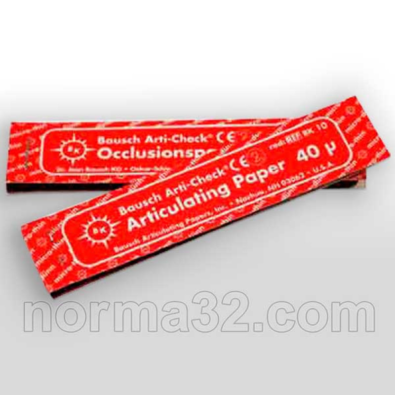 Articulating paper BK 10 (PLATS) red (40 μm) sheets 200 pcs