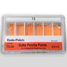 Штифти гутаперчі конусні - упаковка 60шт, Endo Points (Корея)