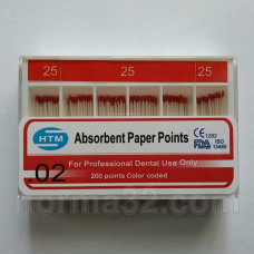 Штифти паперові конус 02 Absorbent Paper Points HTM