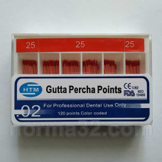 Штифти гутаперчеві конус 02 Gutta Percha Points HTM