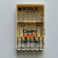 K-File (К-Файлы) Colorinox упаковка 6шт, Dentsply Maillefer