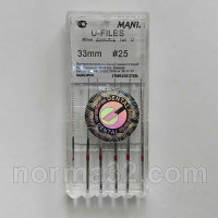 U-files / U-Files - length 33 mm, package 6 pcs, Mani