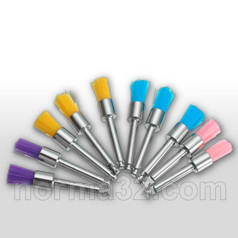 Tekpro COLOR polishing brushes for angled tip