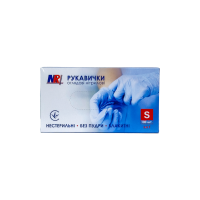 Перчатки смотровые нитриловые голубые без пудры 3.0 г, 100 шт/уп, MR