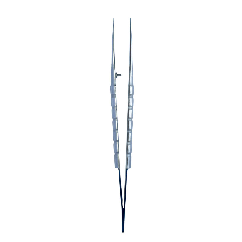Straight surgical tweezers 16 cm Blue MR-1142/25, 1 pc.