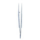 Straight surgical tweezers 16 cm Blue MR-1142/25, 1 pc.