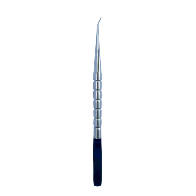 Surgical tweezers curved 16 cm Blue MR-1142/26, 1 pc.