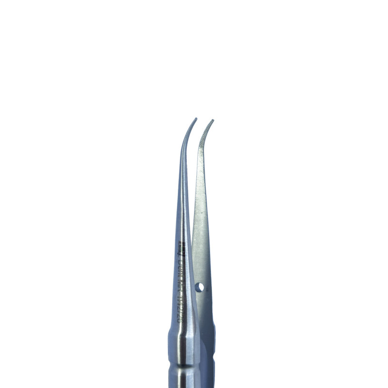 Surgical tweezers curved 16 cm Blue MR-1142/26, 1 pc.